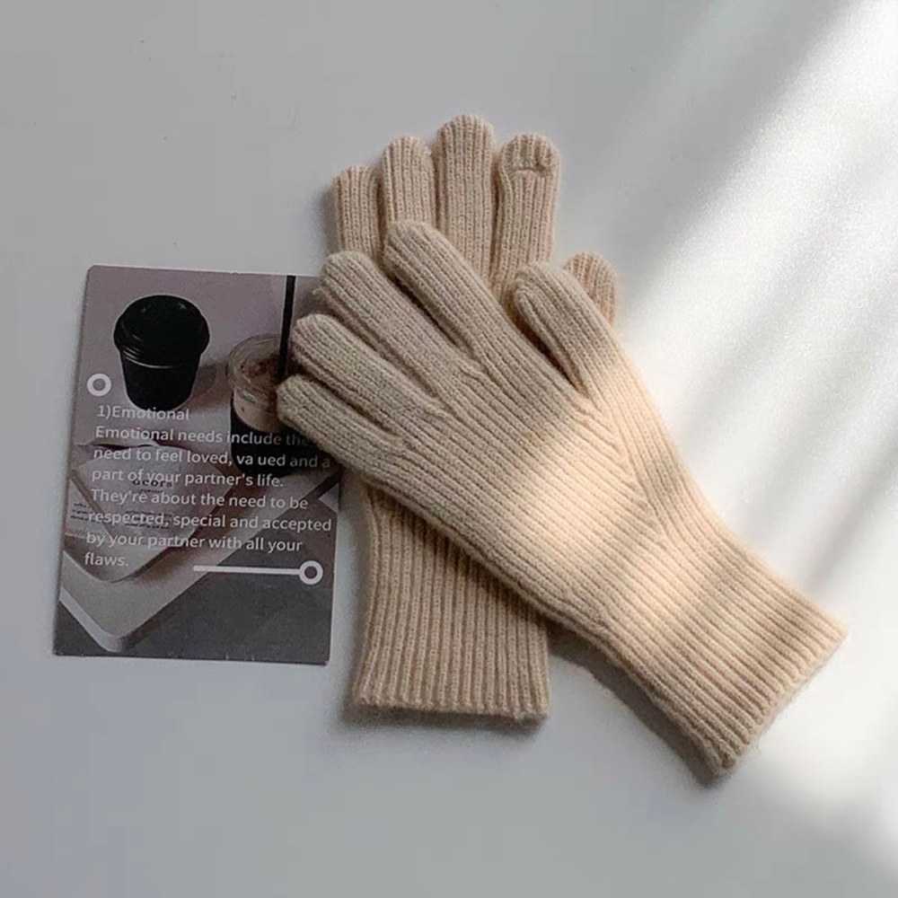 2/$15  🆕Ribbed knit gloves -Cream